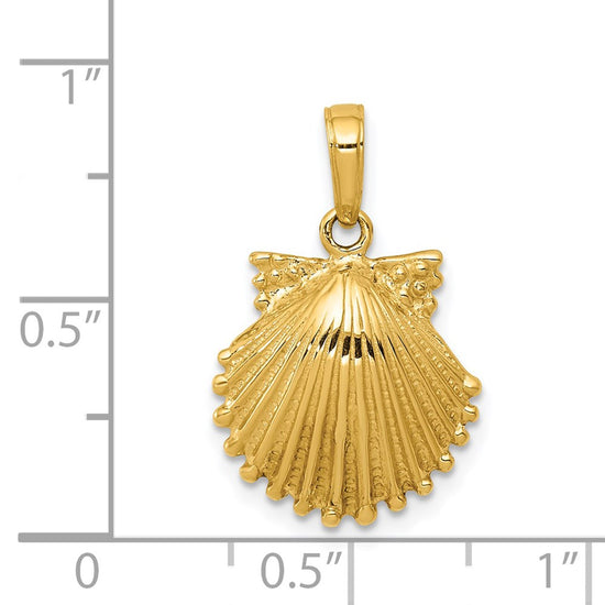 Gold Polished Sea Shell Pendants