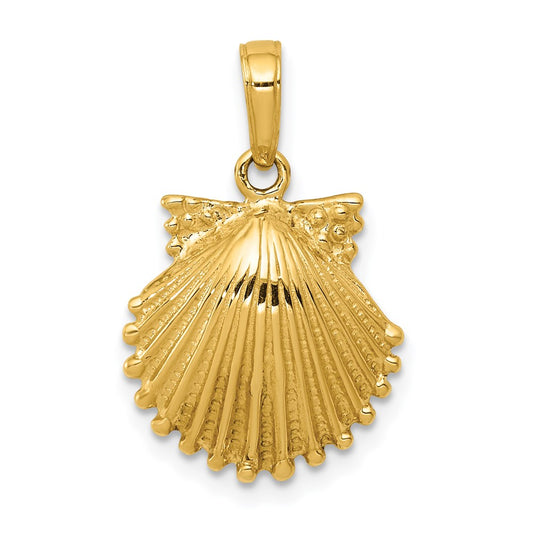 Gold Polished Sea Shell Pendants