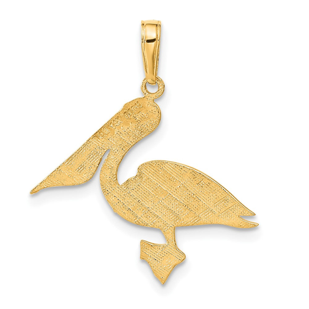 Gold Polished Pelican Pendants