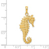Gold Polished Seahorse Pendants