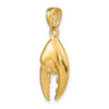 14K 3-D Moveable Stone Crab Claw Pendant