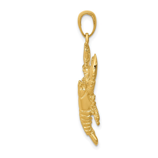 Gold Polished Lobster Pendants