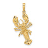 Gold Polished Lobster Pendants