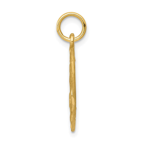 14k Cut-out Angel in Heart Charm