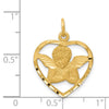 14k Cut-out Angel in Heart Charm
