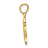 Gold Polished Whale Tail Pendants