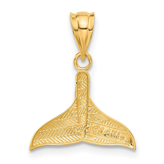 Gold Polished Whale Tail Pendants