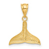 Gold Polished Whale Tail Pendants