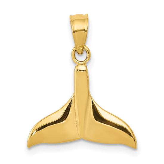 Gold Polished Whale Tail Pendants