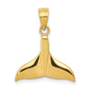 Gold Polished Whale Tail Pendants
