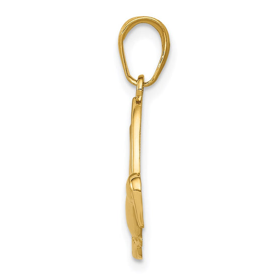 Gold Polished Hummingbird Pendants