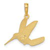 Gold Polished Hummingbird Pendants