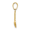 14k and White Rhodium Diamond-cut Hummingbird Pendant