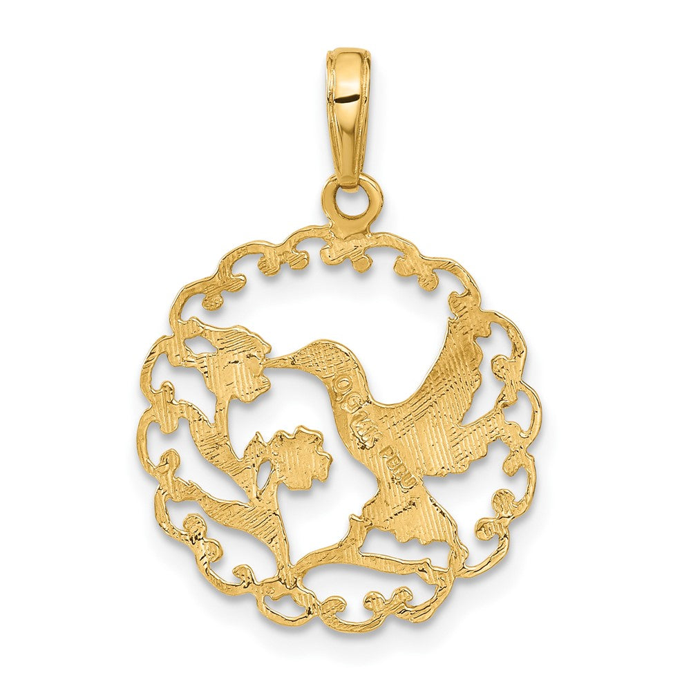 Gold Polished Hummingbird Pendants