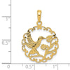 Gold Polished Hummingbird Pendants