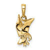 Gold Polished Eagle Pendants