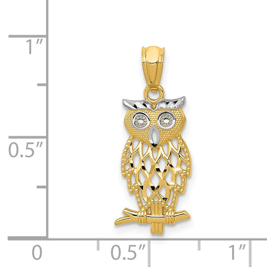 Gold Polished Owl Pendants