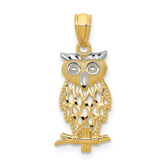 Gold Polished Owl Pendants