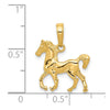 Gold Polished Horse Pendants