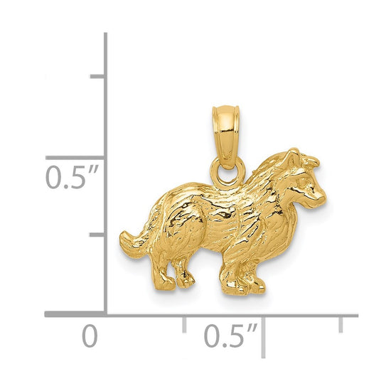 Gold Polished Dog Pendants