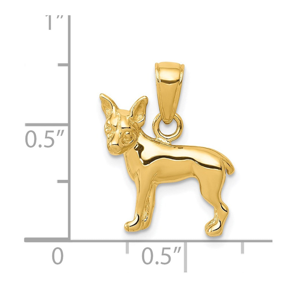 Gold Polished Dog Pendants