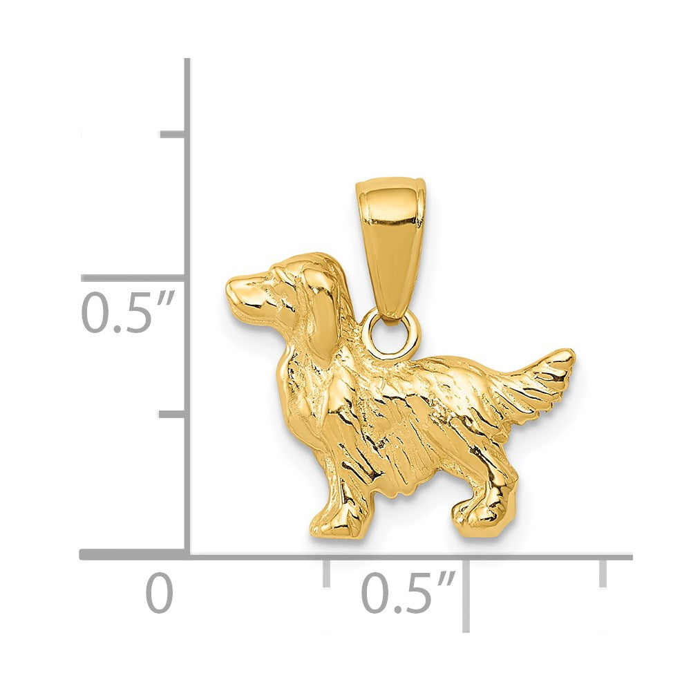 Gold Polished Dog Pendants