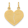 14k MOM-DAUGHTER 2-Piece Break-apart Heart Charm