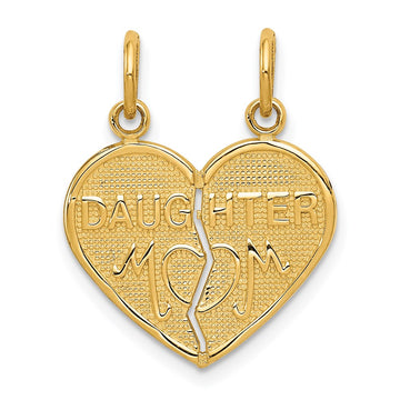 Gold DAUGHTER/MOTHER Break-apart Charm