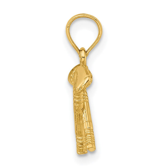Gold Polished Golf Pendants