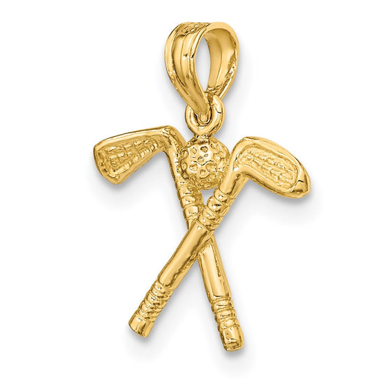 Gold Polished Golf Pendants