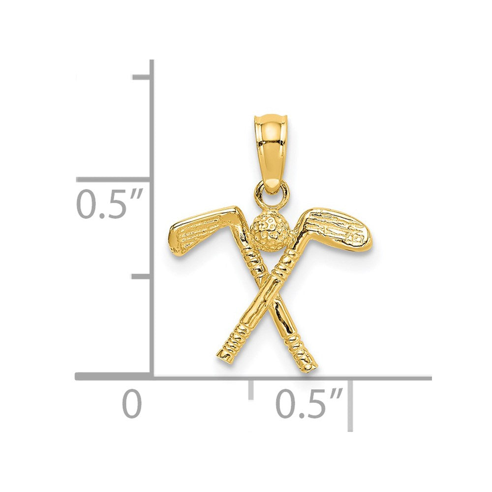 Gold Polished Golf Pendants