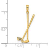 14k 3-D Double Golf Clubs with Ball Charm