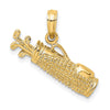 Gold Polished Golf Pendants