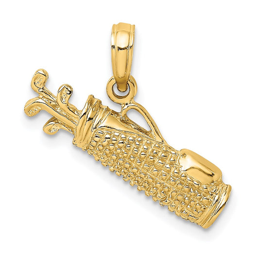 Gold Polished Golf Pendants