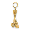 14k 3-D Roller Skate Charm