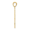 14k Diamond-cut Cheerleader Jumping with Pom-Poms Charm