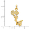14k 3-D Jumping Cheerleader Charm