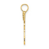 14k Cheerleader Jumping with Pom-Poms Charm