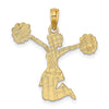 14k Cheerleader Jumping with Pom-Poms Charm