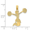 14k Cheerleader Jumping with Pom-Poms Charm