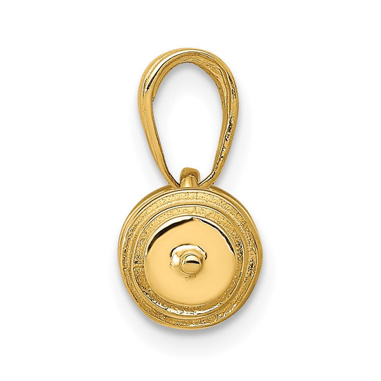 Gold Polished Barbell Pendants