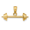 Gold Polished Barbell Pendants