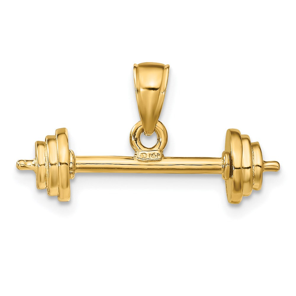 Gold Polished Barbell Pendants