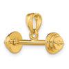 Gold Polished Barbell Pendants