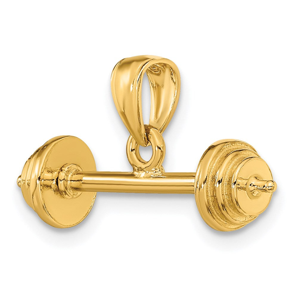 Gold Polished Barbell Pendants