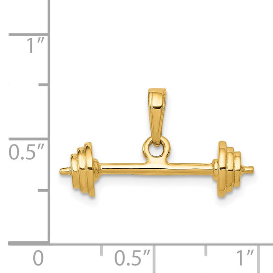 Gold Polished Barbell Pendants