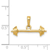Gold Polished Barbell Pendants