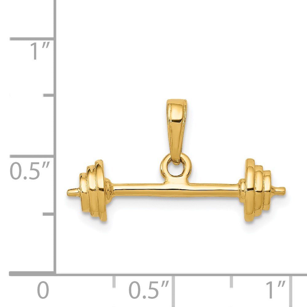 Gold Polished Barbell Pendants