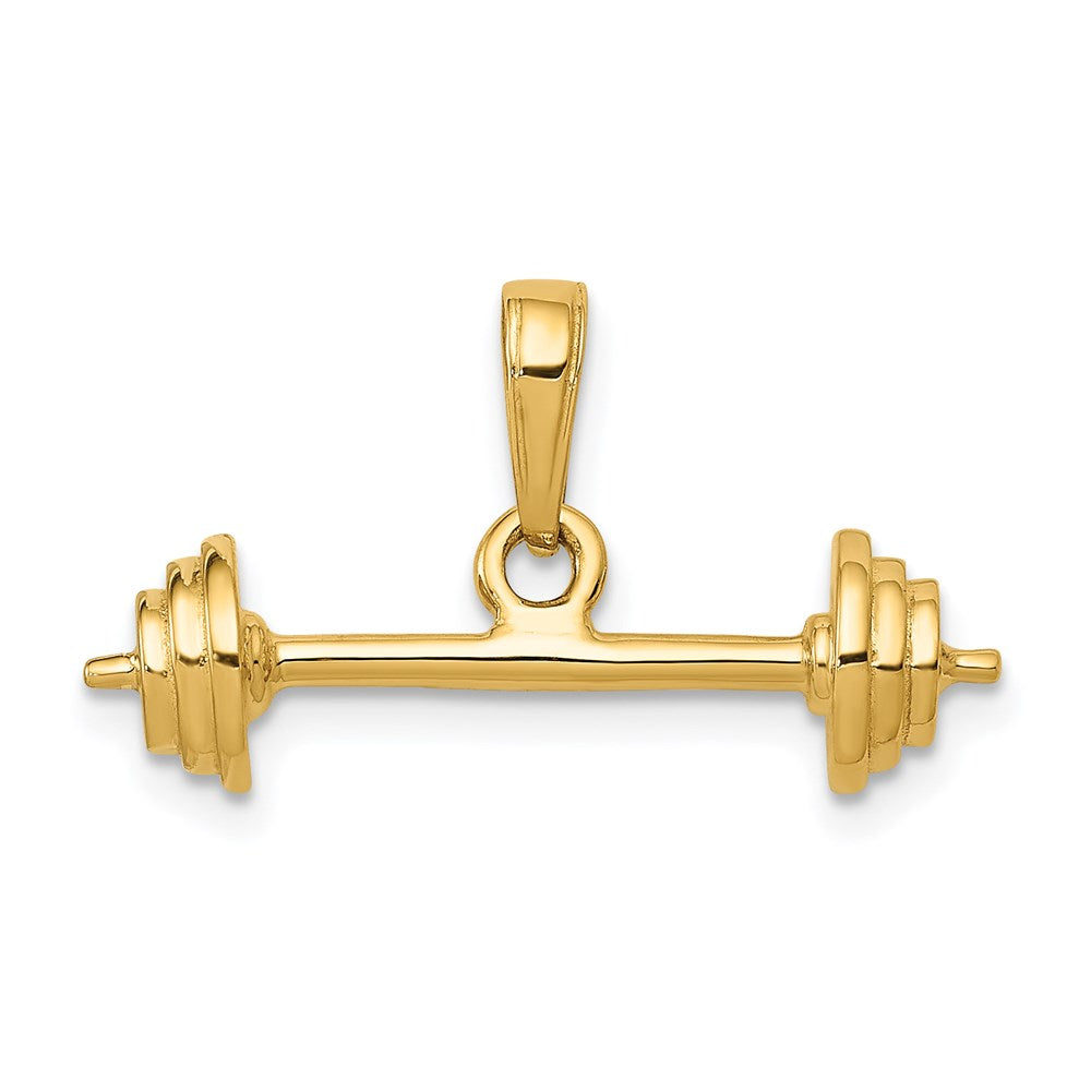 Gold Polished Barbell Pendants