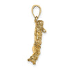 14k 3-D Male Karate Pendant